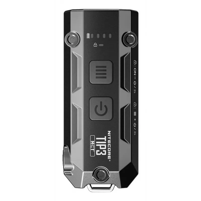 NITECORE TIP3 Raktų Pakabuko Žibintuvėlis Juodas 720 Lumenų
