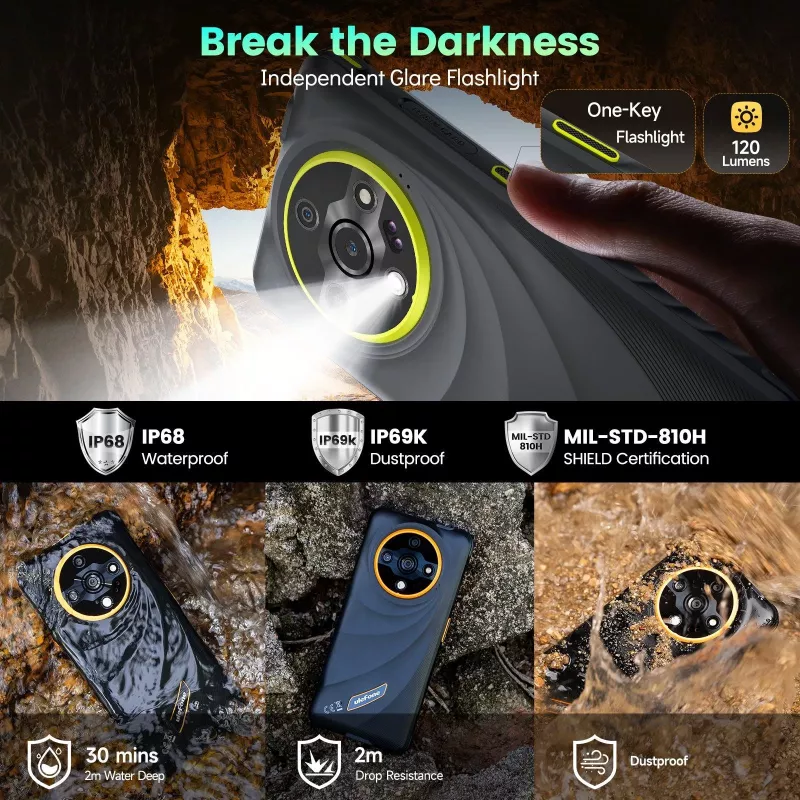 Ulefone Armor X31 6/128GB Juodas Atsparus Telefonas