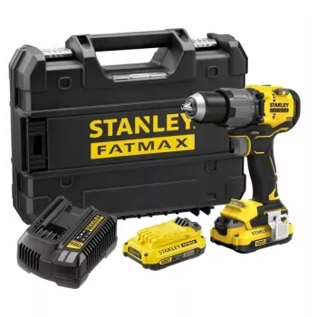 STANLEY FATMAX SFMCD726D2T 18V belaidis bešepetėlis kombinuotas gręžtuvas (2x 2.0Ah baterijos, įkroviklis, TSTAK dėklas)