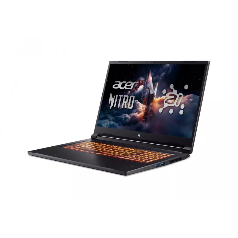 Acer Nitro 17 ANV17-41 nešiojamas žaidimų kompiuteris, AMD Ryzen 7 260, 16GB DDR5, 1TB SSD, GeForce RTX 5060, 17.3 colio QHD 165Hz, Windows 11 Pro, juoda