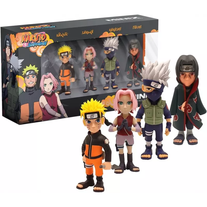 MINIX Naruto Shippuden 4 veikėjų kolekcinių figūrėlių rinkinys 7 cm
