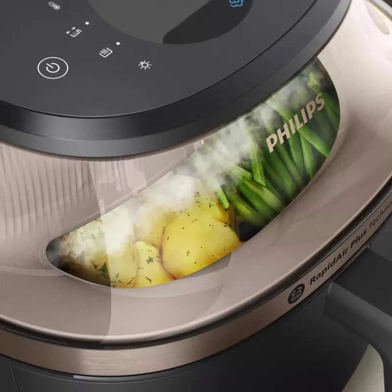 Philips NA543/00 Karšto oro gruzdintuvė 7.2 L 2000 W Juoda, Šampanas