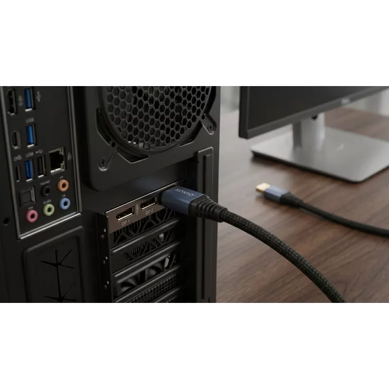 SAVIO CL-209 DisplayPort 2.1 laidas 1m juodas