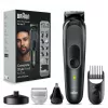 Braun MGK7491 17-in-1 Multi-Grooming Style Kit, juoda/sidabrinė, belaidis, Li-Ion, 100 min. veikimo laikas