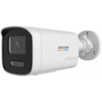 Hikvision DS-2CD1T47G3-LIUF/SL(2,8mm) 4MP ColorVu fiksuoto objektyvo šautuvo tipo tinklo kamera su balta šviesa, įmontuotu mikrofonu/garsiakalbiu, 120dB WDR, IP67