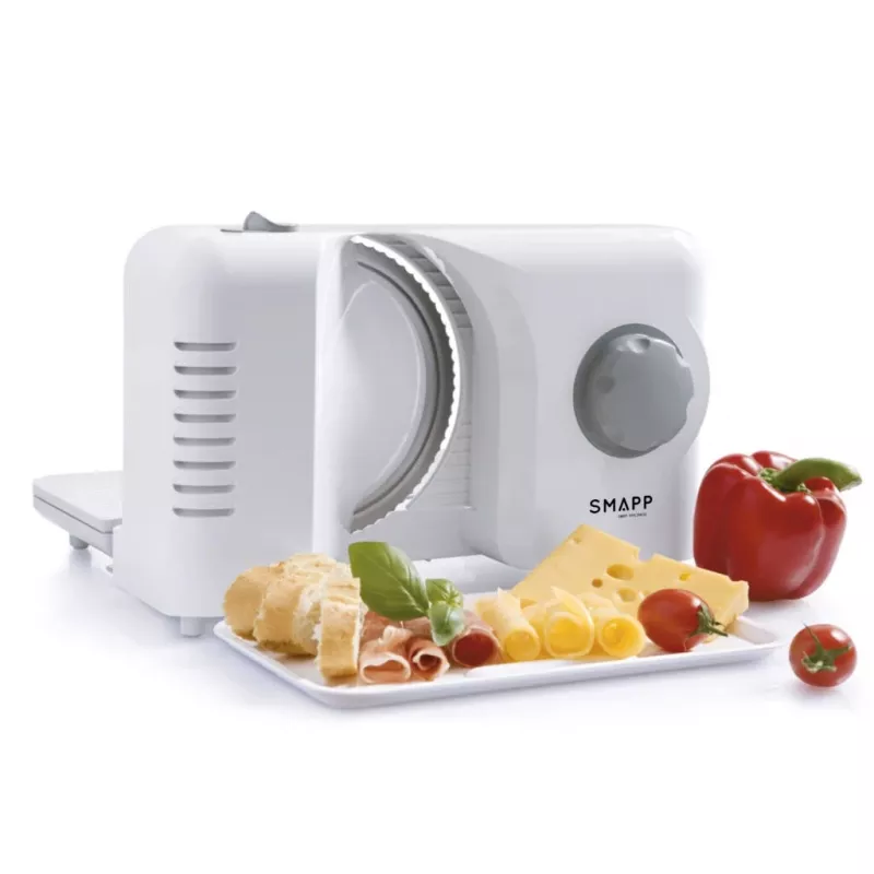 SMAPP 393.5 elektrinis pjaustytuvas, sulankstomas, 150W, nerūdijančio plieno peilis, baltas