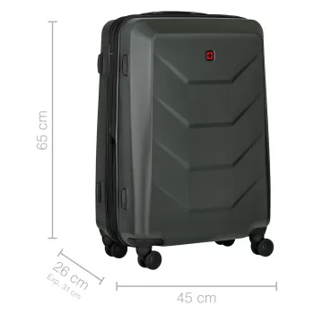 WENGER Prymo Medium Hardside Case (Anthracite, 59 Liters)
