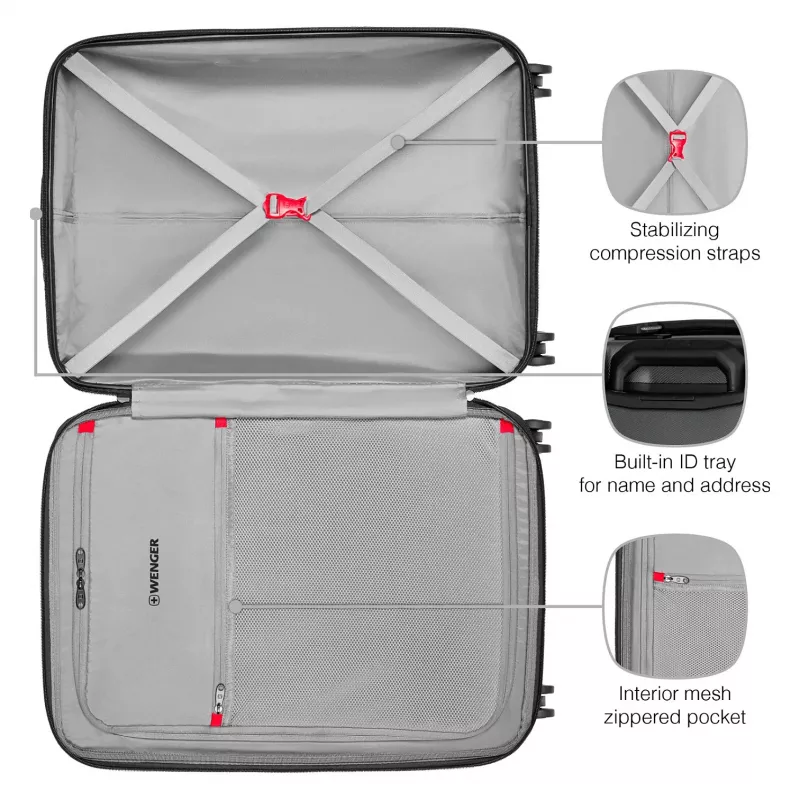 WENGER Prymo Medium Hardside Case (Anthracite, 59 Liters)