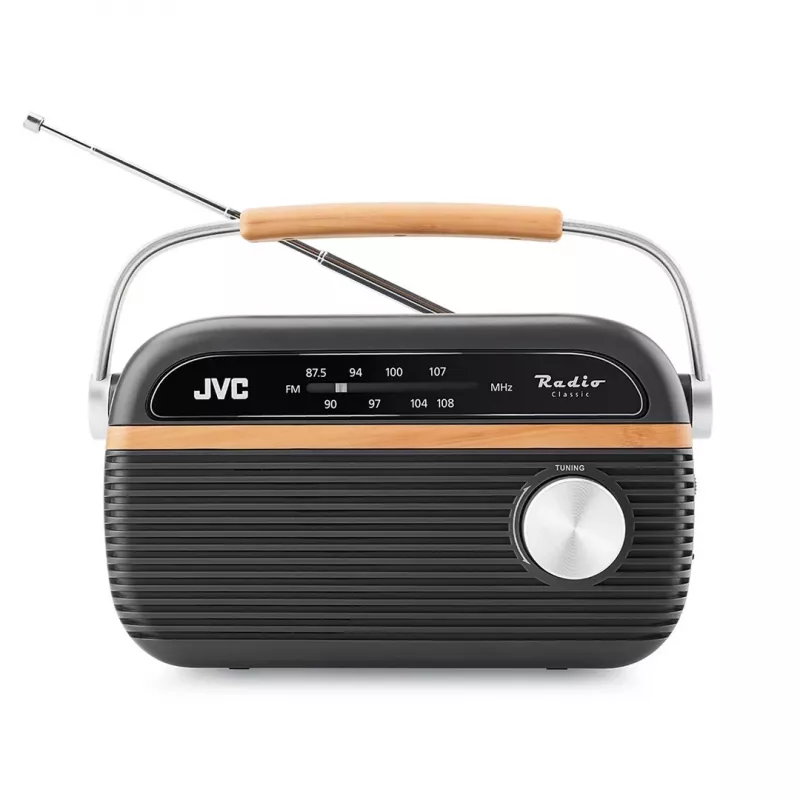 JVC RA-E215G nešiojamas radijo imtuvas FM/AM analoginis pilkas