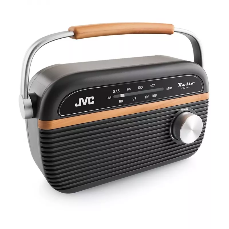 JVC RA-E215G nešiojamas radijo imtuvas FM/AM analoginis pilkas