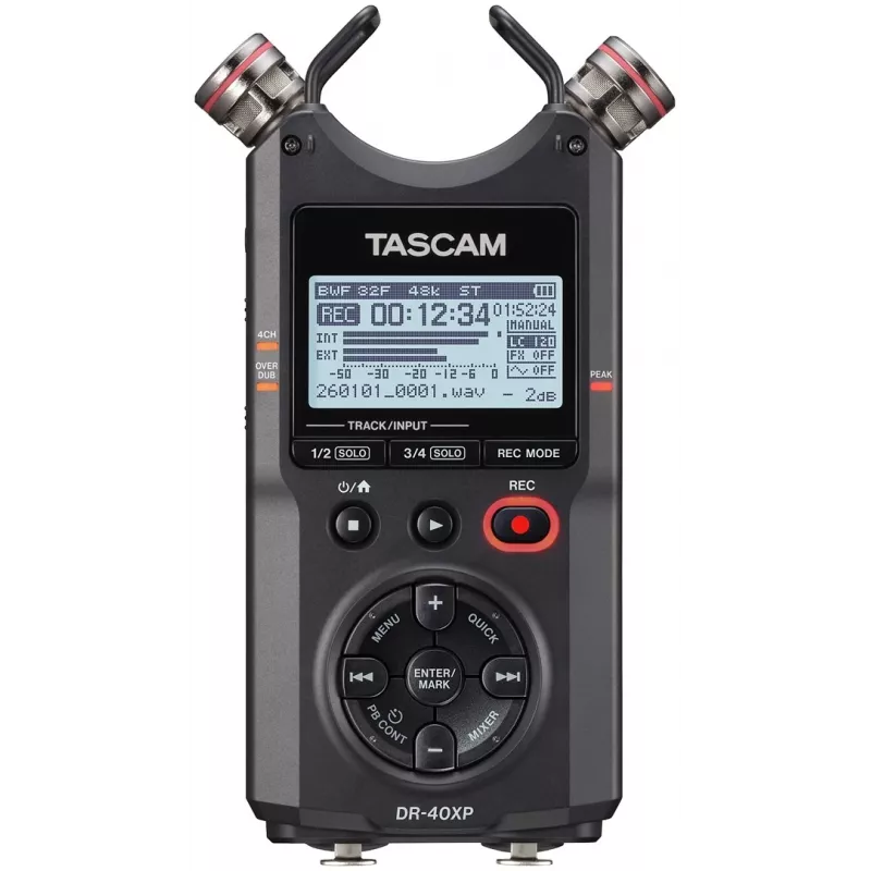 Tascam DR-40XP nešiojamas skaitmeninis diktofonas su USB garso sąsaja
