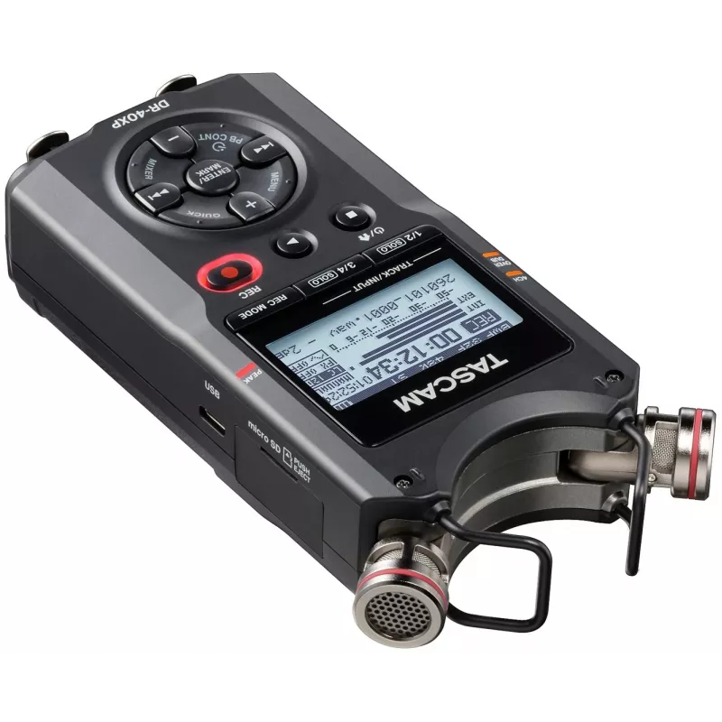 Tascam DR-40XP nešiojamas skaitmeninis diktofonas su USB garso sąsaja
