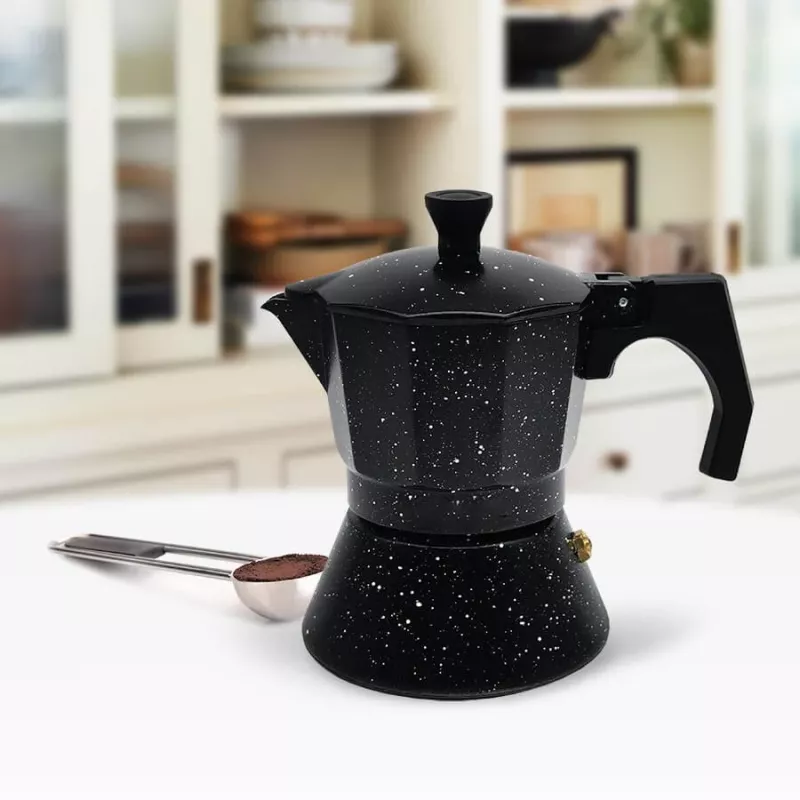 Maestro Granite MR-1667-3 Moka puodas kavos virimui 150ml 3 puodeliai Pilka