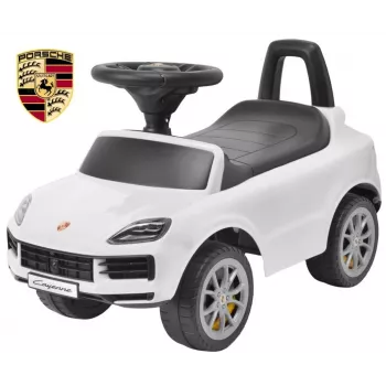 MILLY MALLY vaikiškas automobilis Porsche Cayenne S baltas - elektrinis automobilis su 12V baterija, nuotolinio valdymo pultu, LED šviesomis