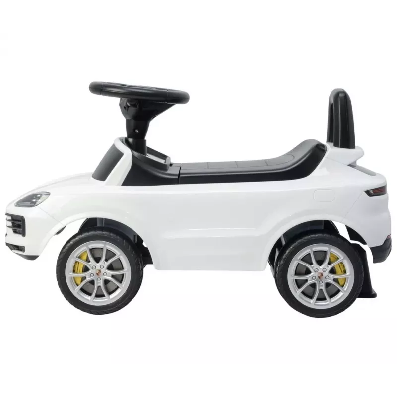 MILLY MALLY vaikiškas automobilis Porsche Cayenne S baltas - elektrinis automobilis su 12V baterija, nuotolinio valdymo pultu, LED šviesomis