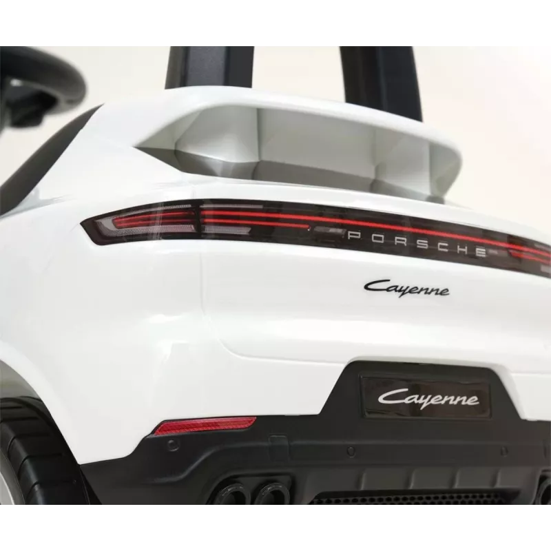MILLY MALLY vaikiškas automobilis Porsche Cayenne S baltas - elektrinis automobilis su 12V baterija, nuotolinio valdymo pultu, LED šviesomis