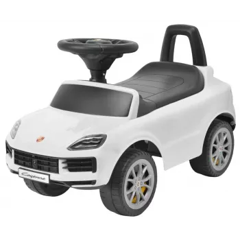 MILLY MALLY vaikiškas automobilis Porsche Cayenne S baltas - elektrinis automobilis su 12V baterija, nuotolinio valdymo pultu, LED šviesomis