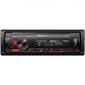 Pioneer MVH-S420BT 1-DIN Bluetooth automagnetola su RDS, trumpu korpusu