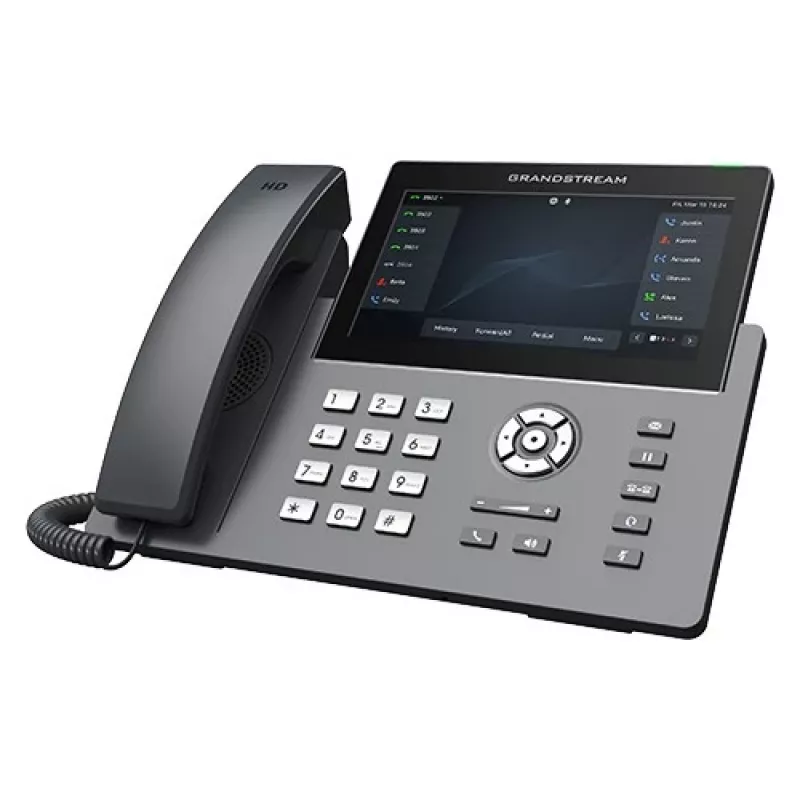 Grandstream GRP2670 IP telefonas 12 linijų 7 inch jutiklinis ekranas Wi-Fi Bluetooth PoE juodas