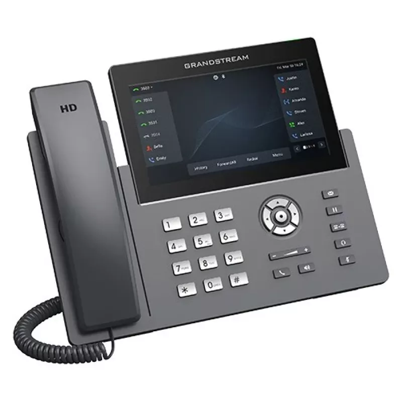 Grandstream GRP2670 IP telefonas 12 linijų 7 inch jutiklinis ekranas Wi-Fi Bluetooth PoE juodas