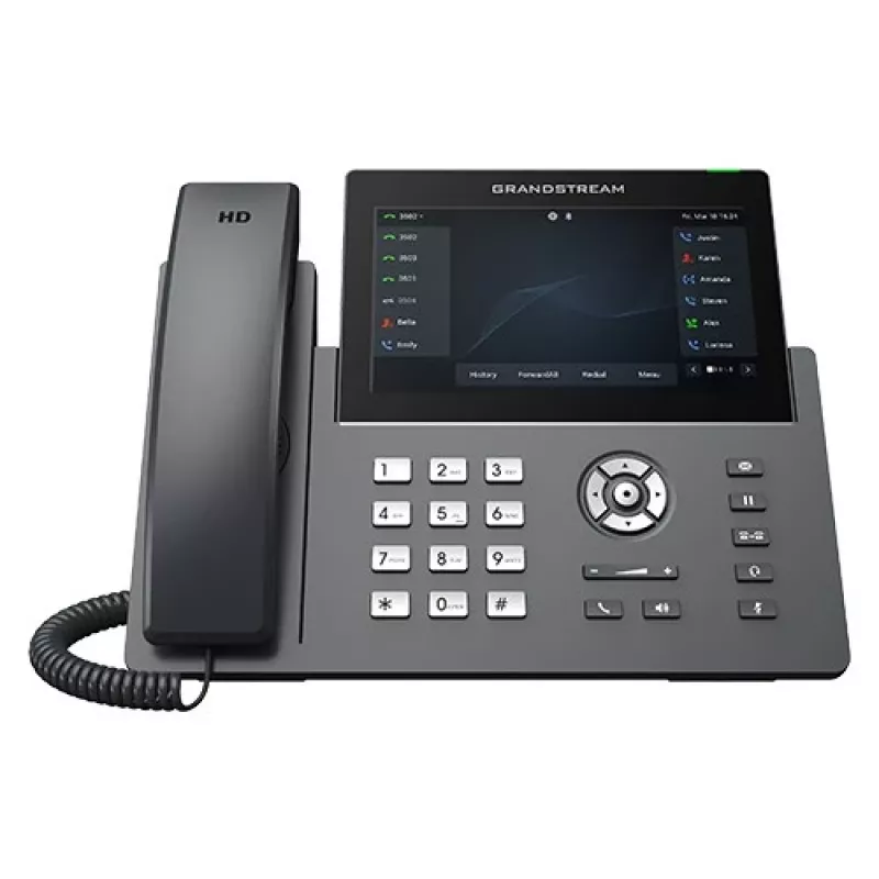 Grandstream GRP2670 IP telefonas 12 linijų 7 inch jutiklinis ekranas Wi-Fi Bluetooth PoE juodas