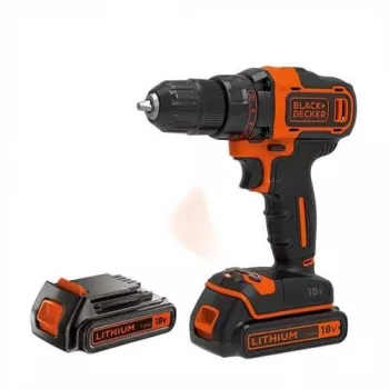 Black & Decker BDCDD186KB 18V belaidis gręžtuvas-suktuvas su 2x1,5Ah baterijomis, greitai atveriamu griebtuvu, 40 Nm sukimo momentu
