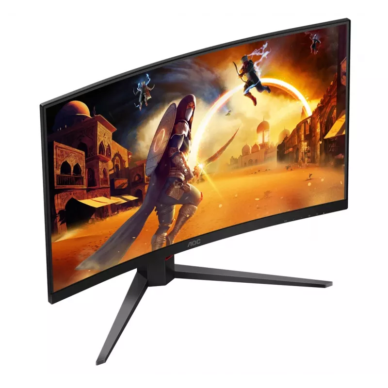 AOC C32G4Z 31,5 inch Išlenktas Žaidimų Monitorius, Full HD, 240Hz, 1ms, VA, FreeSync Premium, Juodas/Raudonas