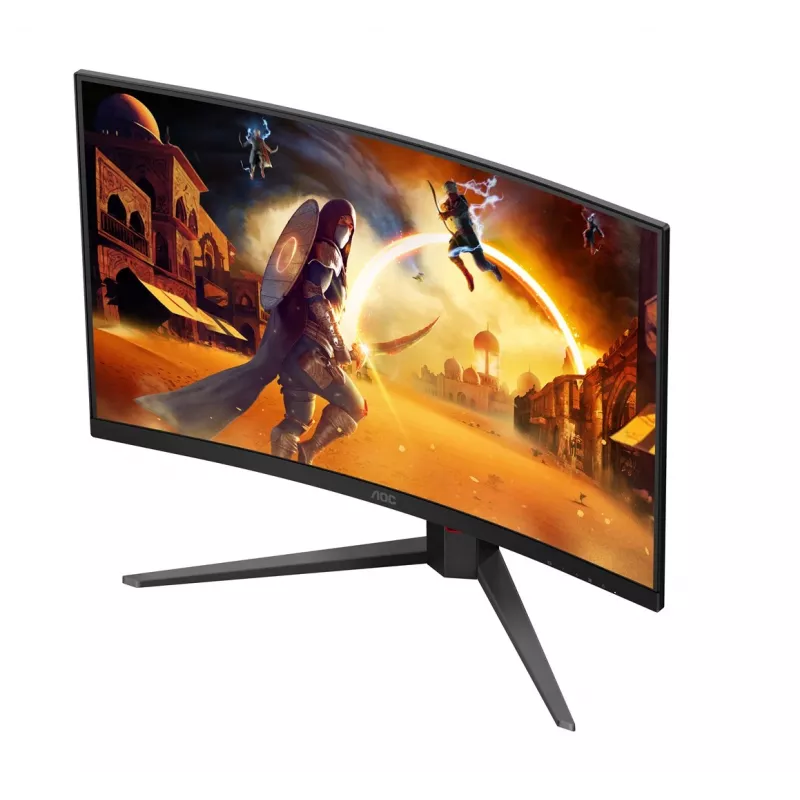 AOC C32G4Z 31,5 inch Išlenktas Žaidimų Monitorius, Full HD, 240Hz, 1ms, VA, FreeSync Premium, Juodas/Raudonas