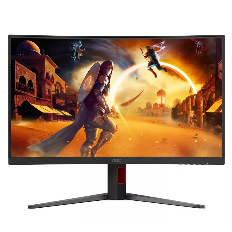 AOC C32G4Z 31,5 inch Išlenktas Žaidimų Monitorius, Full HD, 240Hz, 1ms, VA, FreeSync Premium, Juodas/Raudonas
