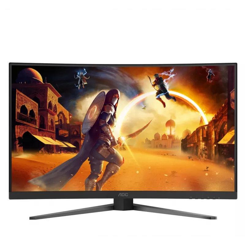 AOC C32G4Z 31,5 inch Išlenktas Žaidimų Monitorius, Full HD, 240Hz, 1ms, VA, FreeSync Premium, Juodas/Raudonas