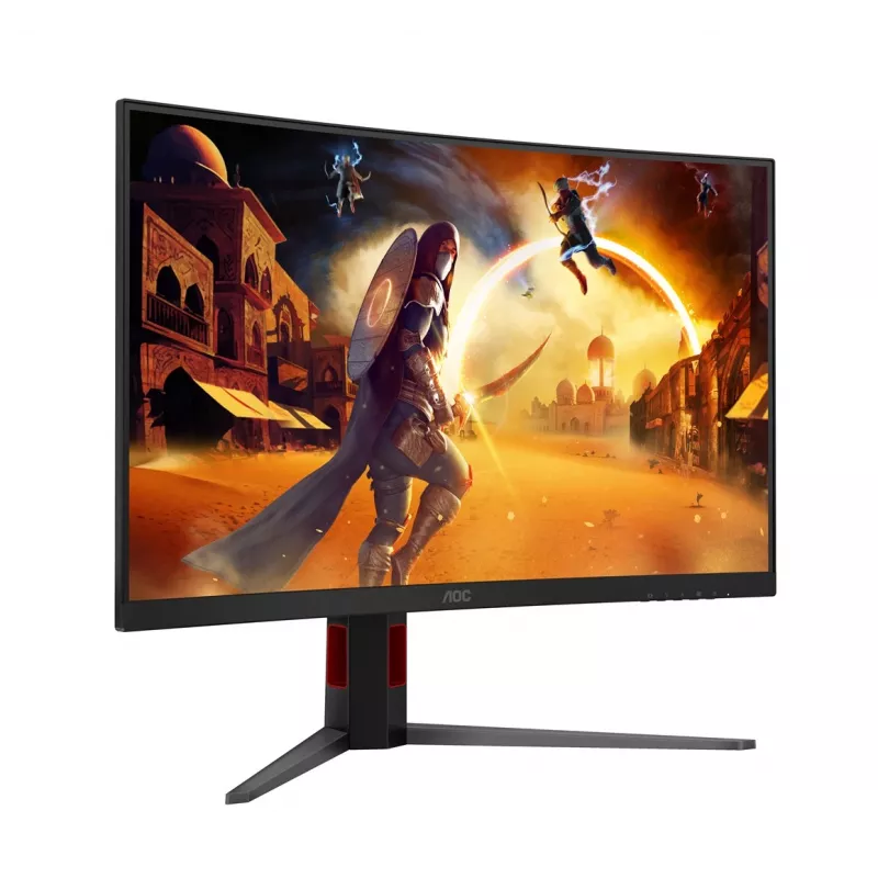 AOC C32G4Z 31,5 inch Išlenktas Žaidimų Monitorius, Full HD, 240Hz, 1ms, VA, FreeSync Premium, Juodas/Raudonas