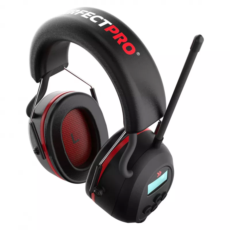 PerfectPro H-40 Ausinės su DAB+/FM radiju, Bluetooth 5.2, SNR 30 dB, IPX4, USB-C, Juodos