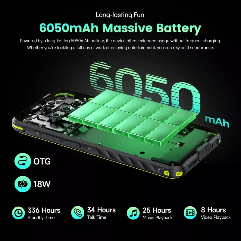 ULEFONE Armor X31 6GB/128GB Green Rugged Smartphone 5,45 inch HD+ IP68/IP69K
