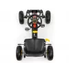 MILLY MALLY Pedal Go-Kart Thor Black, Steel Frame, EVA Foam Wheels, Hand Brake, Forward/Reverse, for Kids 3-8 Years, Max Load 30 kg