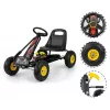 MILLY MALLY Pedal Go-Kart Thor Black, Steel Frame, EVA Foam Wheels, Hand Brake, Forward/Reverse, for Kids 3-8 Years, Max Load 30 kg