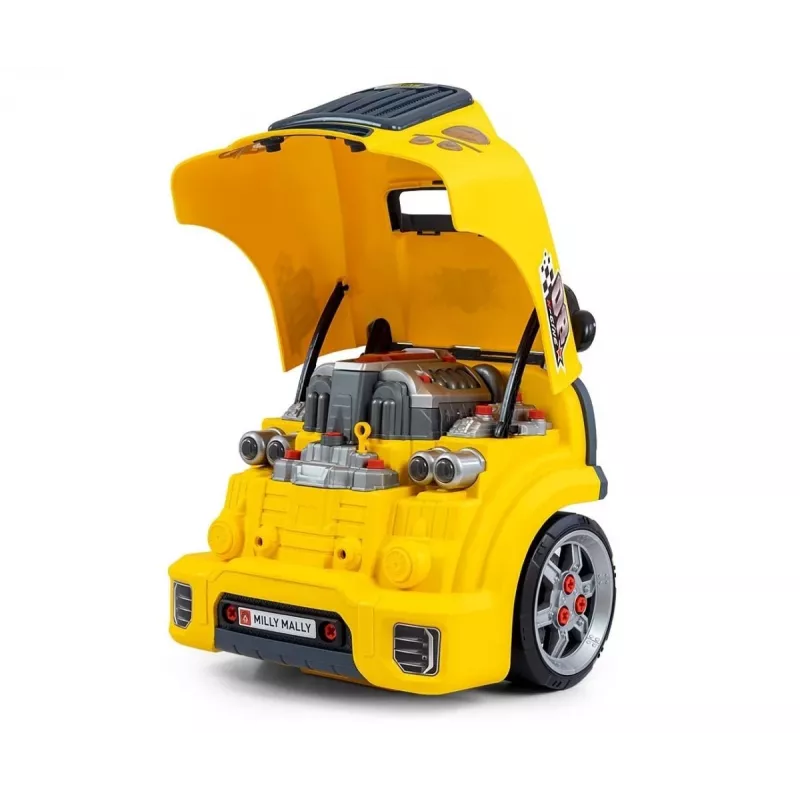 MILLY MALLY Mechanic Workshop Set with Disassembled Engine N-Gine Yellow