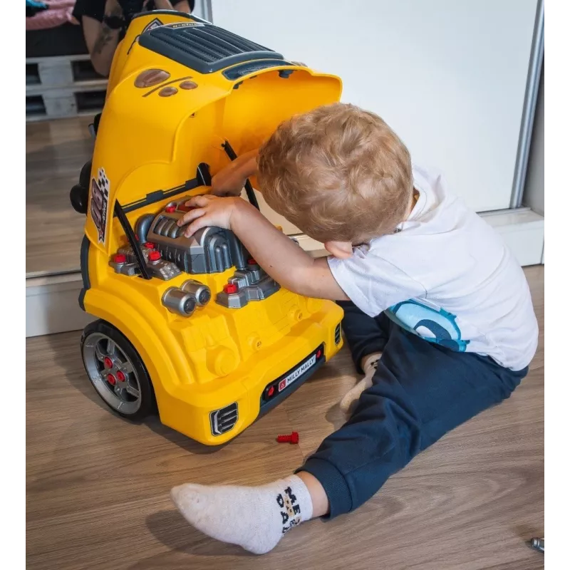 MILLY MALLY Mechanic Workshop Set with Disassembled Engine N-Gine Yellow