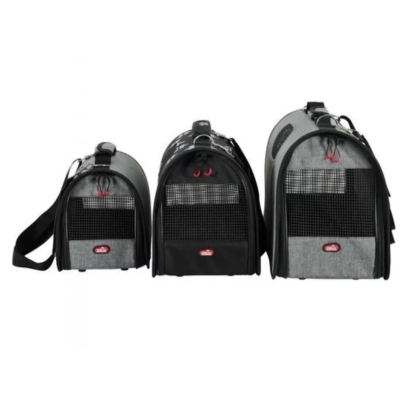 ZOLUX Nomad Flower S nešiojamas krepšys šunims ir katėms, pilkas su gėlių raštu, 36x21x23.5 cm