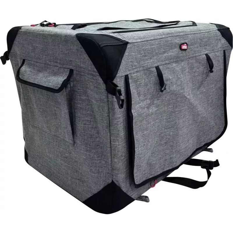 ZOLUX NOMAD M Sulankstomas Audinių Kelioninis Gyvūnų Nešiklis 70x52x52 cm Pilka/Juoda