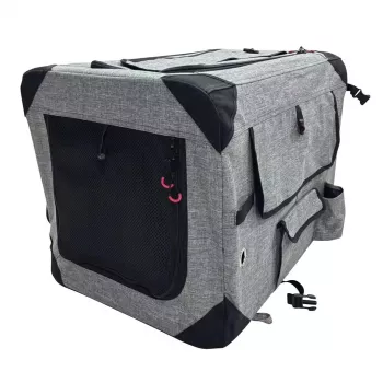 ZOLUX NOMAD M Sulankstomas Audinių Kelioninis Gyvūnų Nešiklis 70x52x52 cm Pilka/Juoda
