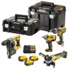 DEWALT DCK428P3T 18V XR 4-Piece Cordless Combo Kit su 3x 5.0Ah baterijomis, įkrovikliu ir TSTAK dėžute