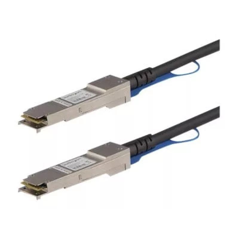 StarTech.com 0.5m QSFP+ tiesioginio prijungimo kabelis - MSA suderinamas - 40G QSFP+ pasyvus Twinax kabelis - QSFP į QSFP - juodas