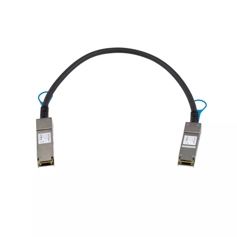 StarTech.com 0.5m QSFP+ tiesioginio prijungimo kabelis - MSA suderinamas - 40G QSFP+ pasyvus Twinax kabelis - QSFP į QSFP - juodas