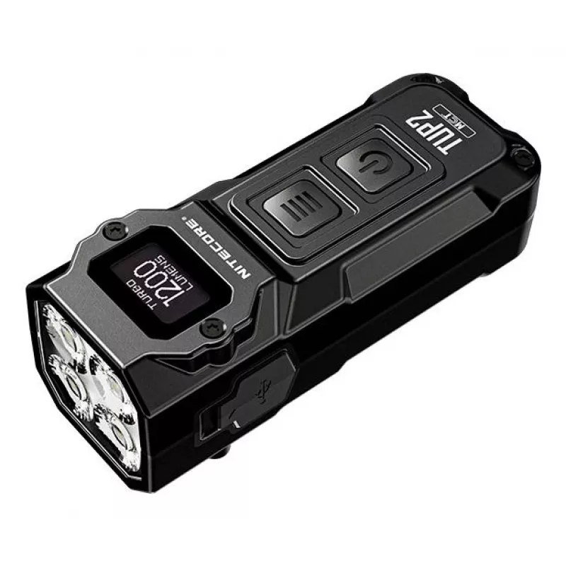 Nitecore TUP2 Raktažodinis žibintuvėlis Juodas 1200lm USB-C