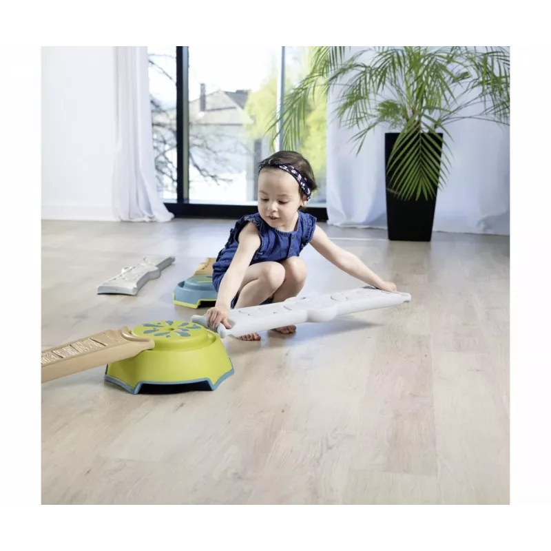 Smoby Life Balance Beam Set vaikams - 10 dalių modulinis pusiausvyros takas su laipteliais, vidaus / lauko naudojimui, nuo 2 metų