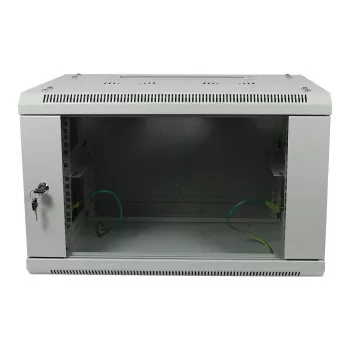 ALLNET 19 inch Sieninis Skydas 9U Vieno Gabalo Gylis 600mm Šviesiai Pilkas Plokščios Pakuotės SMA Serija