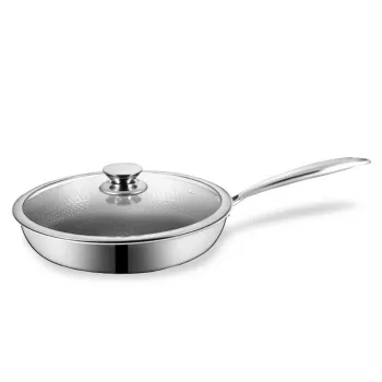 Keptuvė Maestro MR-1216-26 su dangčiu 26 cm, lietas aliuminis, marmuro nelipni danga, tinka indukcijai, juoda/pilka