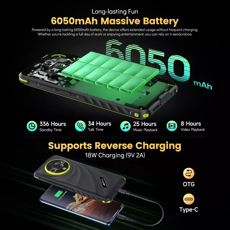 ULEFONE ARMOR X31 PRO 8/256GB Juoda – Neišardomas Mobilus Telefonas