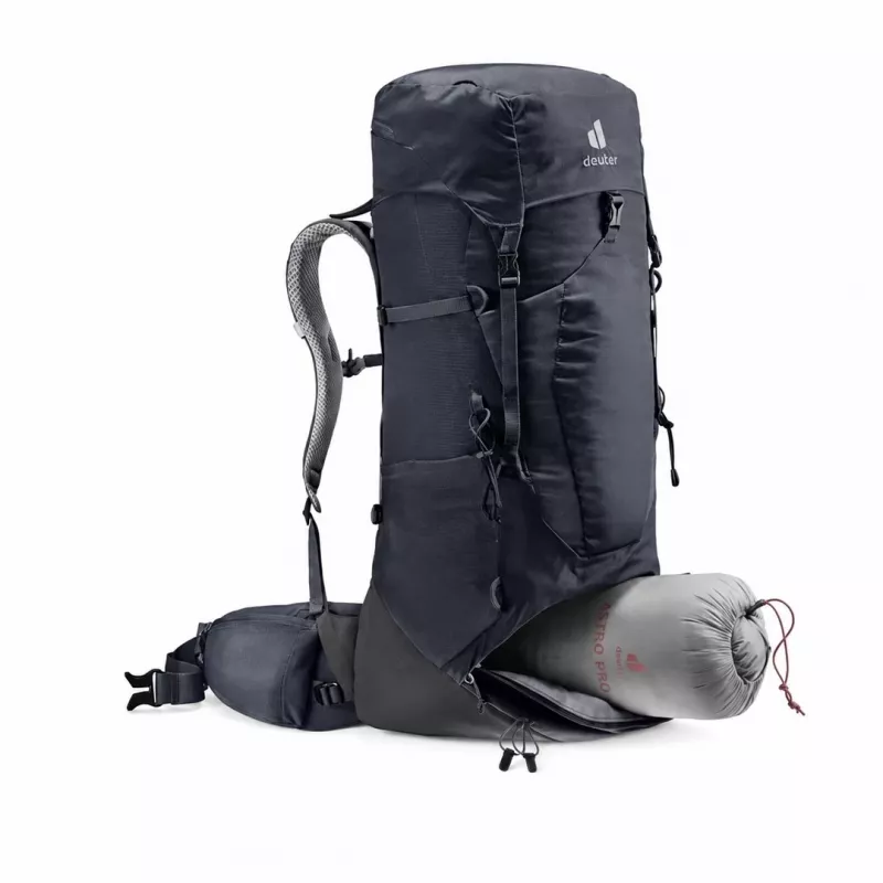 Deuter Aircontact Lite 40+10 Kuprinė Juoda/Pilka