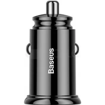 Baseus Circular PD QC4.0+ 30W automobilinis kroviklis su dviem prievadais (USB-C + USB-A) - Juodas